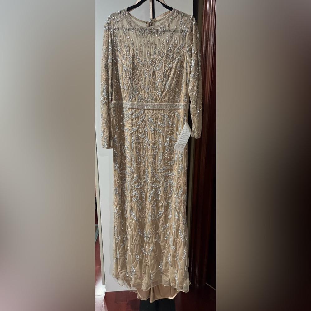 Long sleeve embellished long gown - Picture 4 of 8